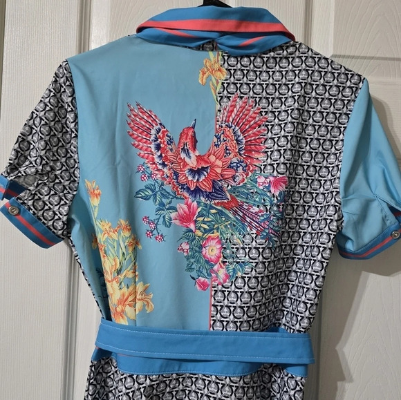 NWT Dalia Macphee Last Chancedalia Macphee Floral Patchwork Dress, Size Medium. - Picture 7 of 15